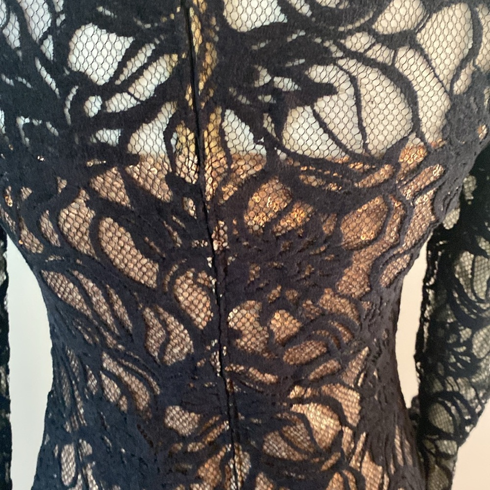 Tadashi Shoji vita sequin lace over dress by  size 4 - Picture 9 of 14